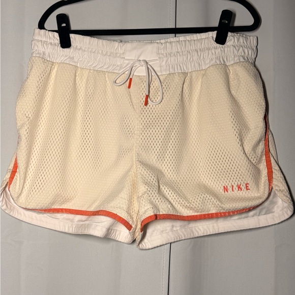 Nike Pants - Nike Women's Athletic Shorts in Cream and Orange
